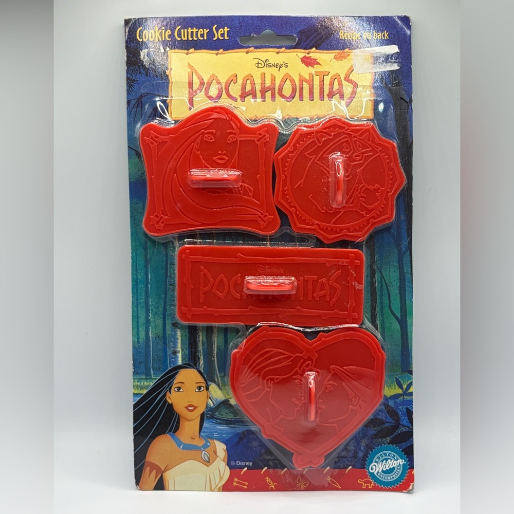 1990s Vintage Wilton Disney Pocahontas Cookie Cutter Set, New In Package Kitchen